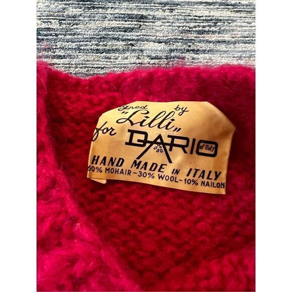 Vintage Designed by Lilli for Dario Made in Italy Pink Sweater fit size S/M - Picture 4 of 8